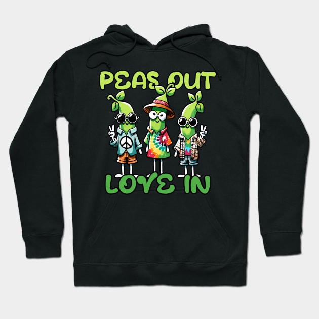 Peas out love in Hippie Pea Peace Design Hoodie by DoodleDashDesigns